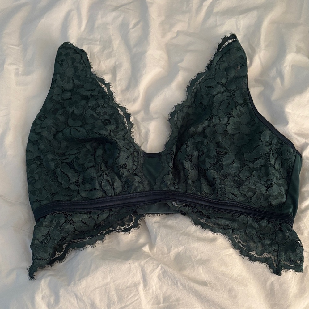 Cosabella Lace Bralette in Deep Green
